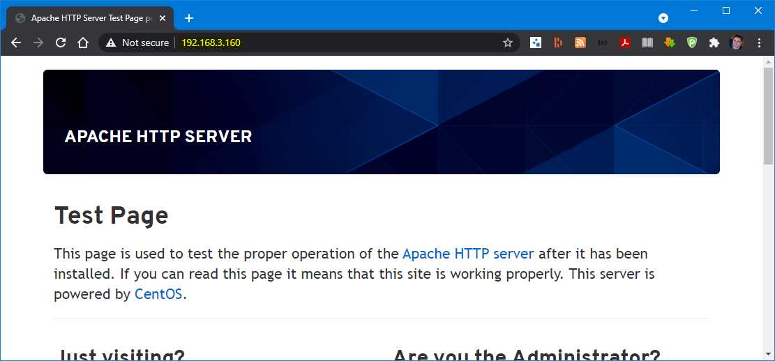 Browsing the webpage on the web servers