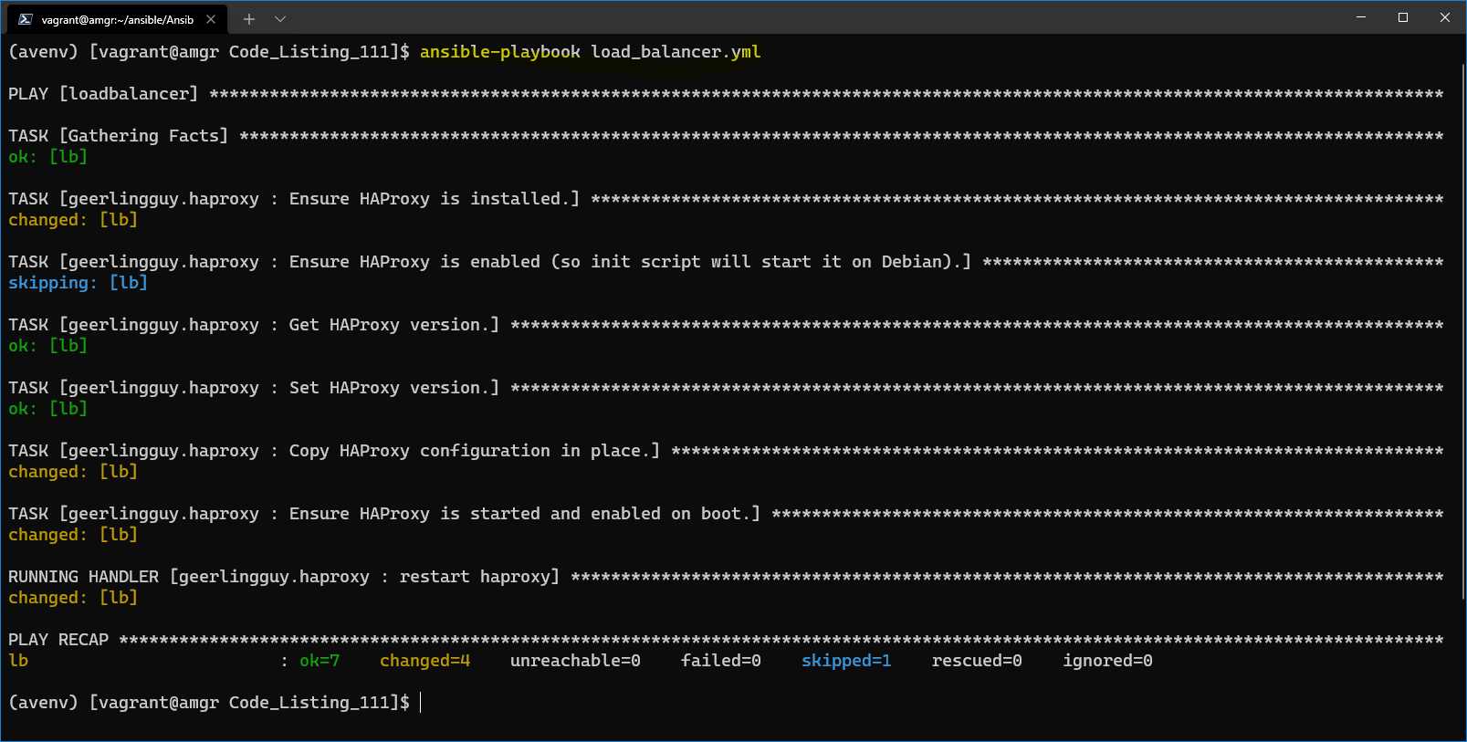 Installation of the HAProxy on the load balancer server