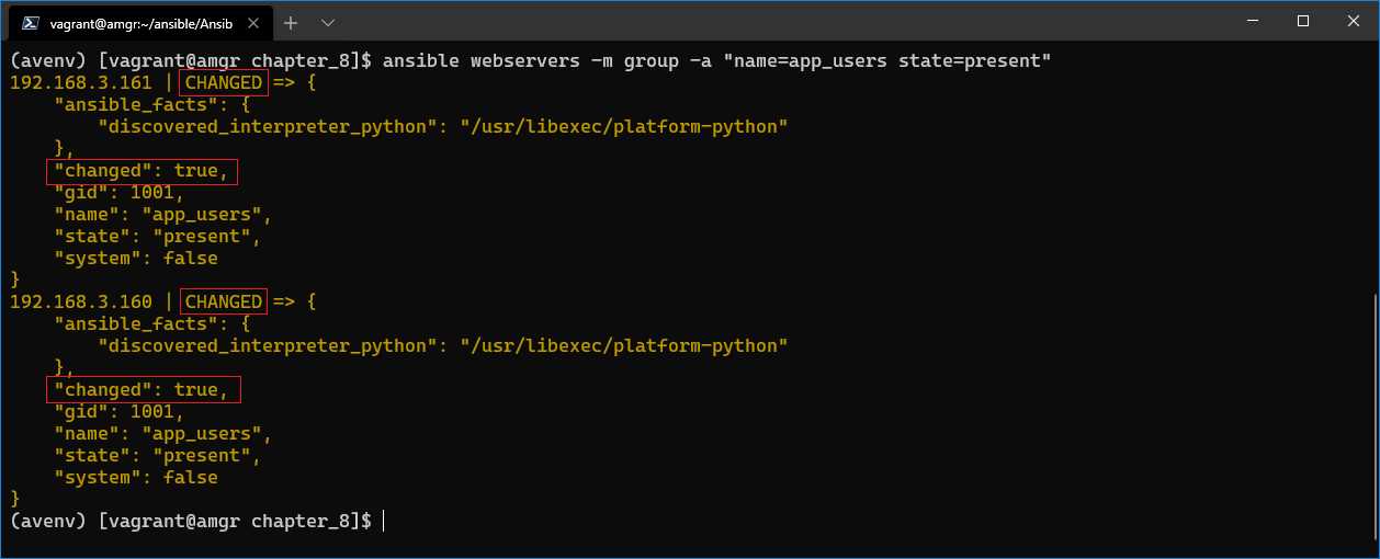 Result of create app_users group on webservers