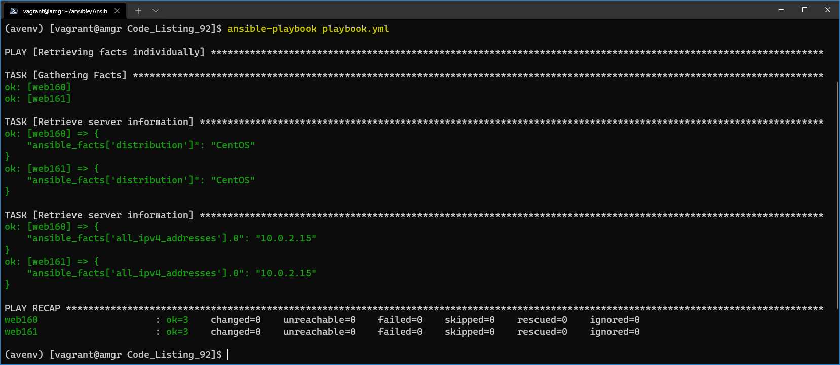 Result of retrieving individual facts