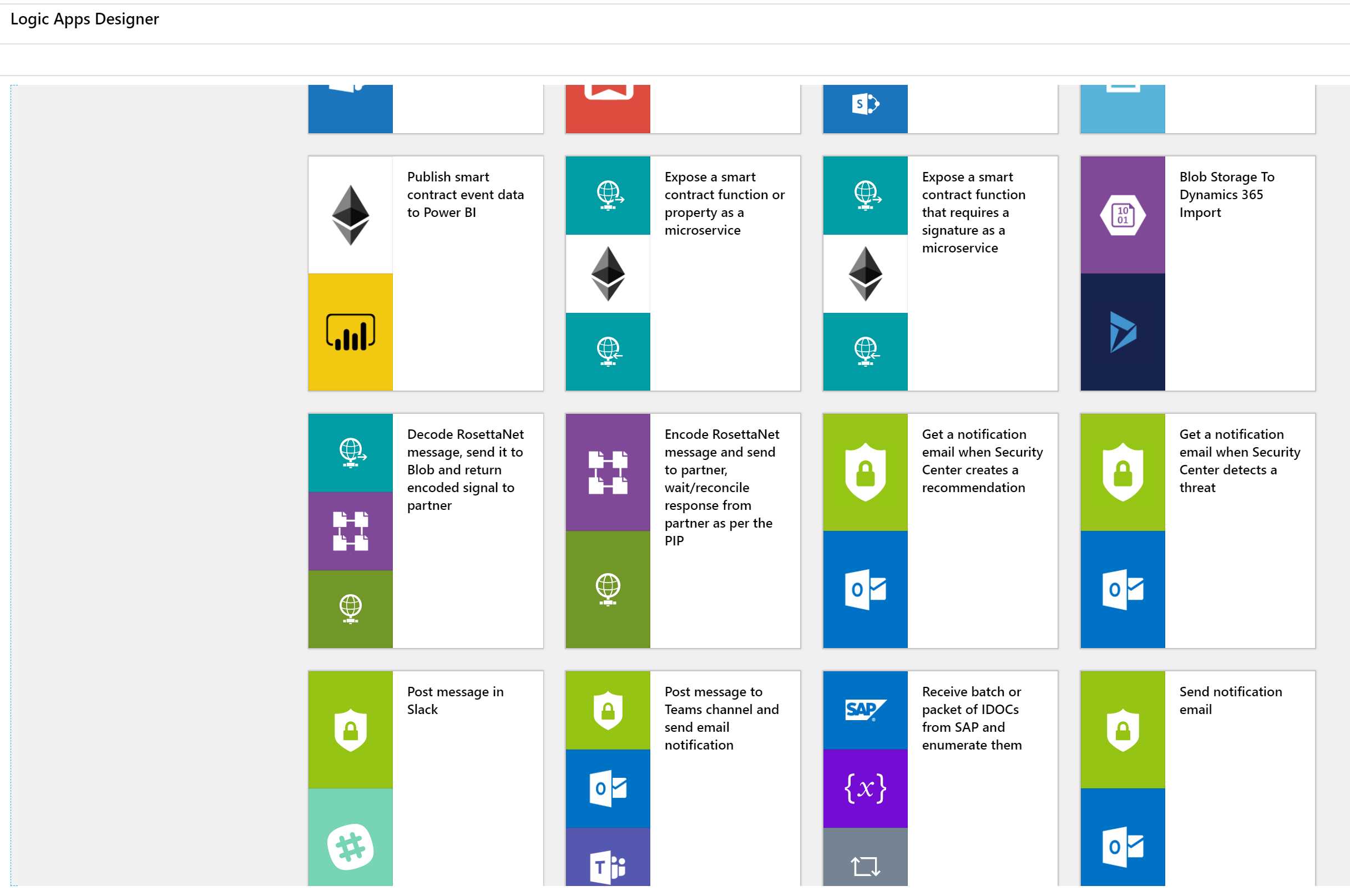Other default Logic Apps templates