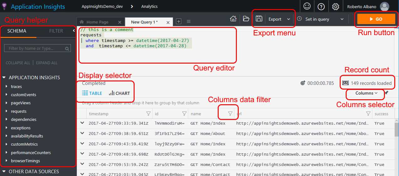 A Preview of the Query Page
