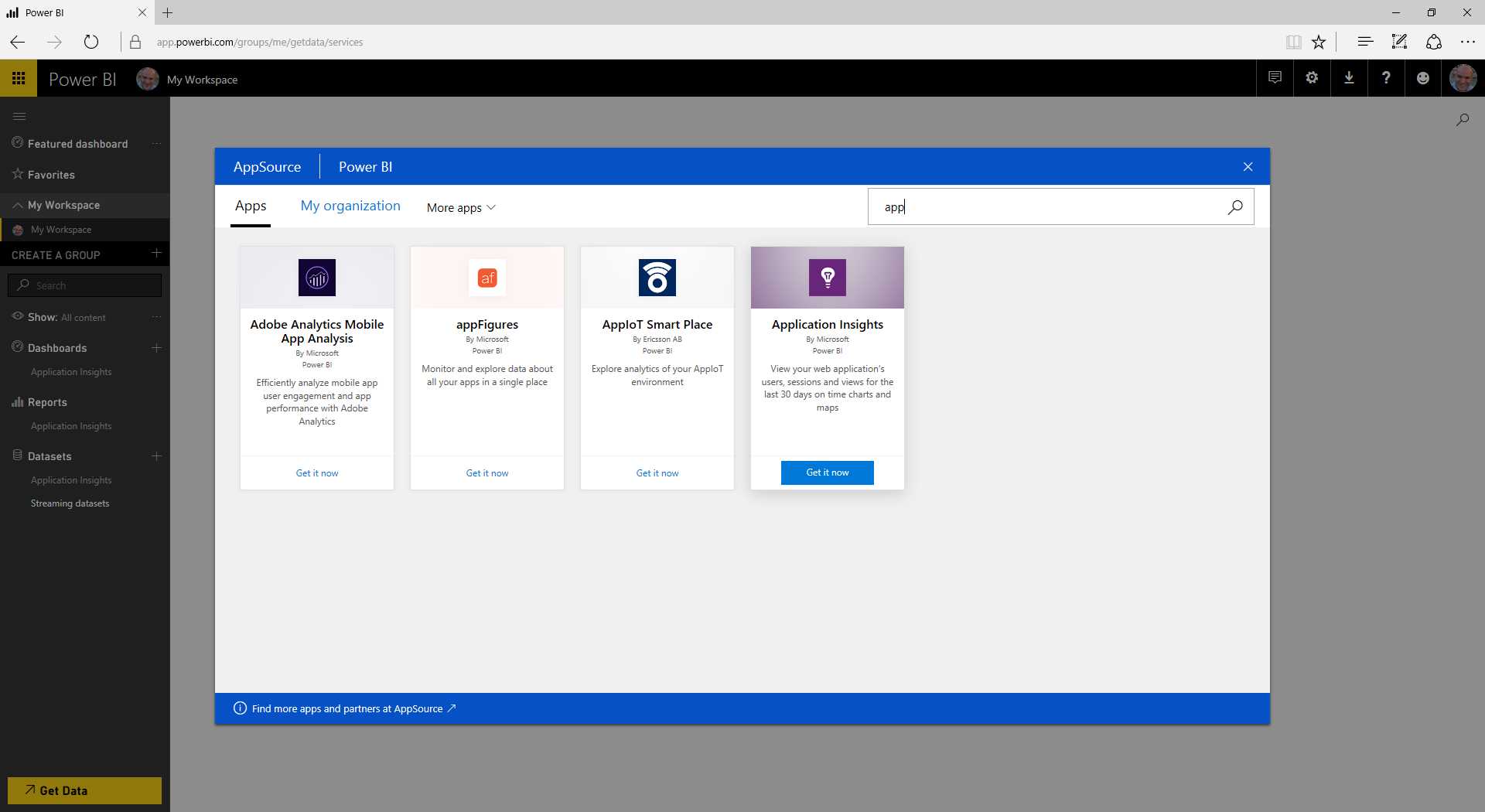 Power BI Content Packs