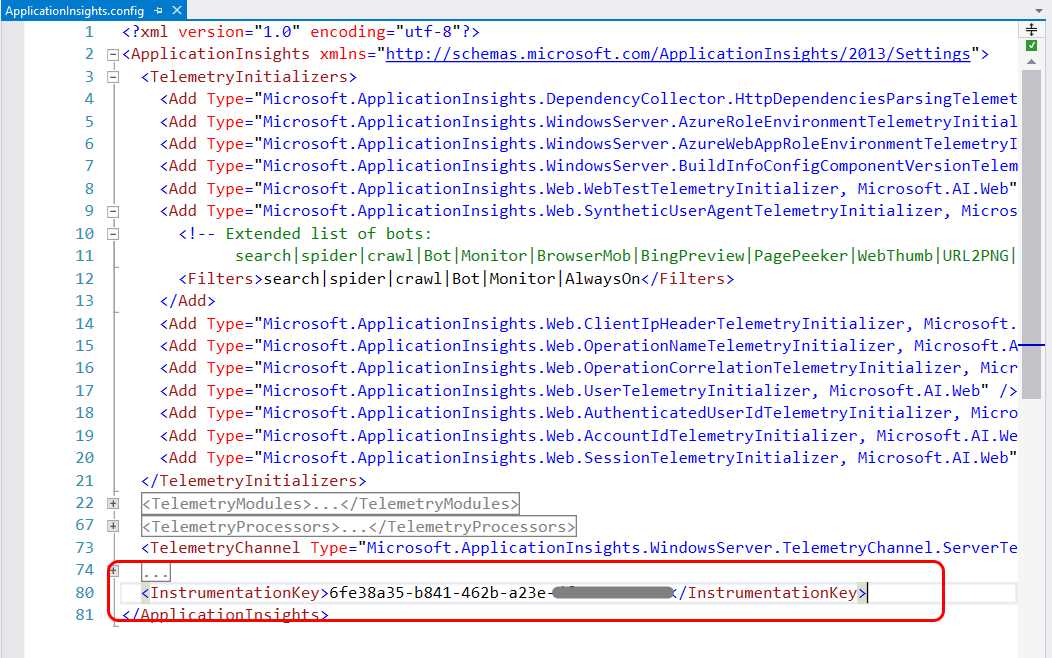 The ApplicationInsights.config File