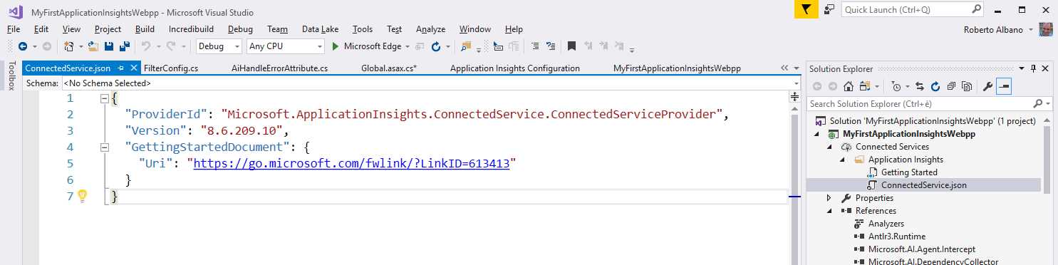 The Connected Service Configuration File