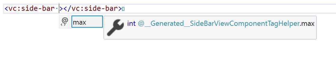 IntelliSense for Tag Helpers