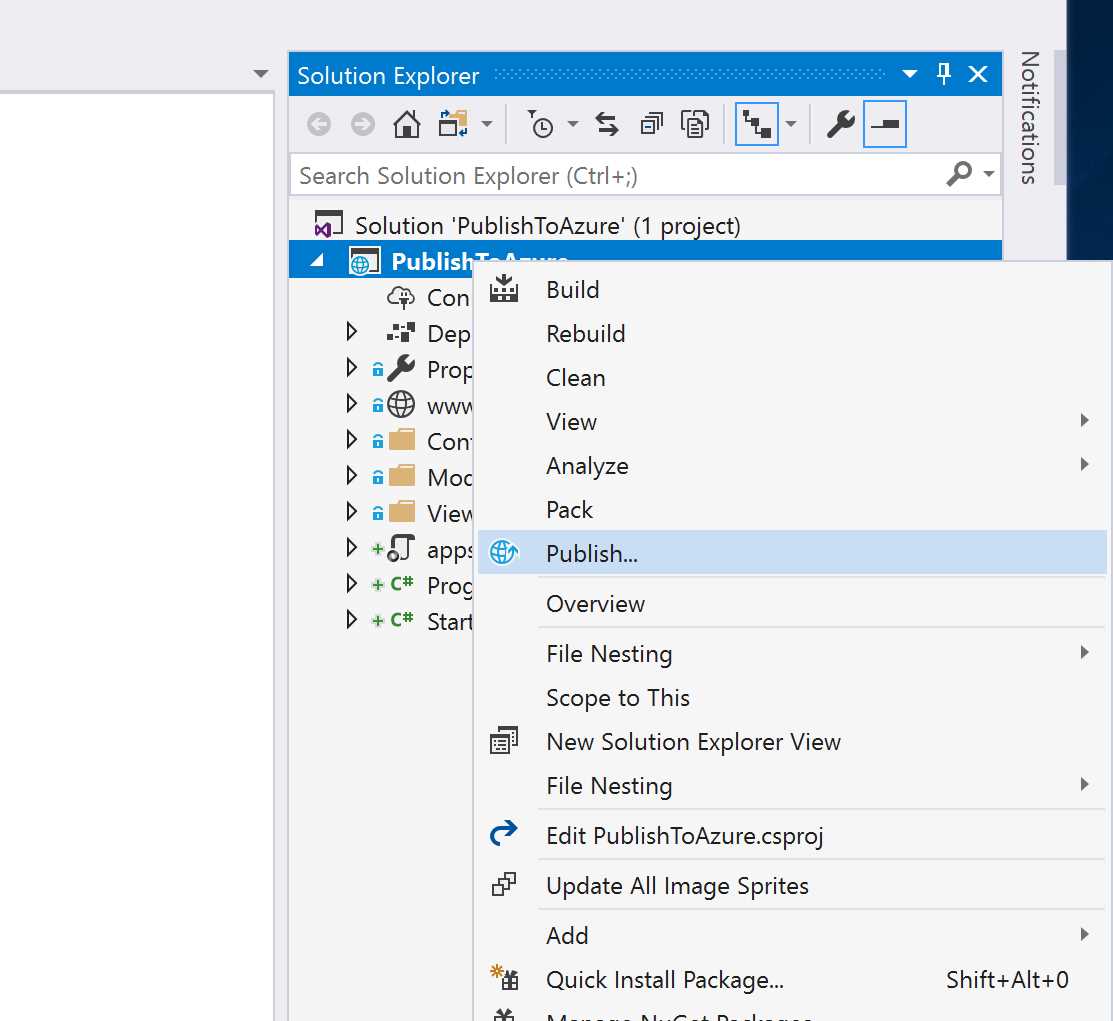 Publish Web Application Using Visual Studio