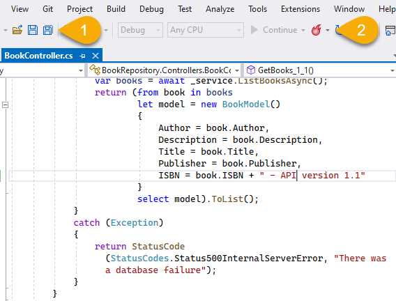 Save and Click on Hot Reload