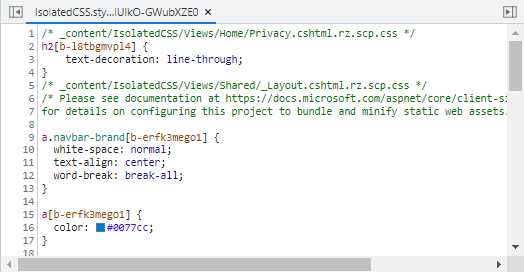 The Generated styles.css File Contents