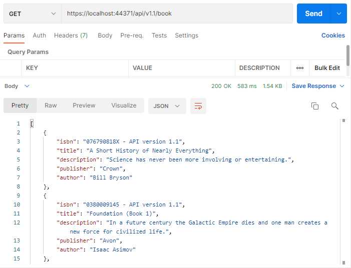 The Updated API Result in Postman