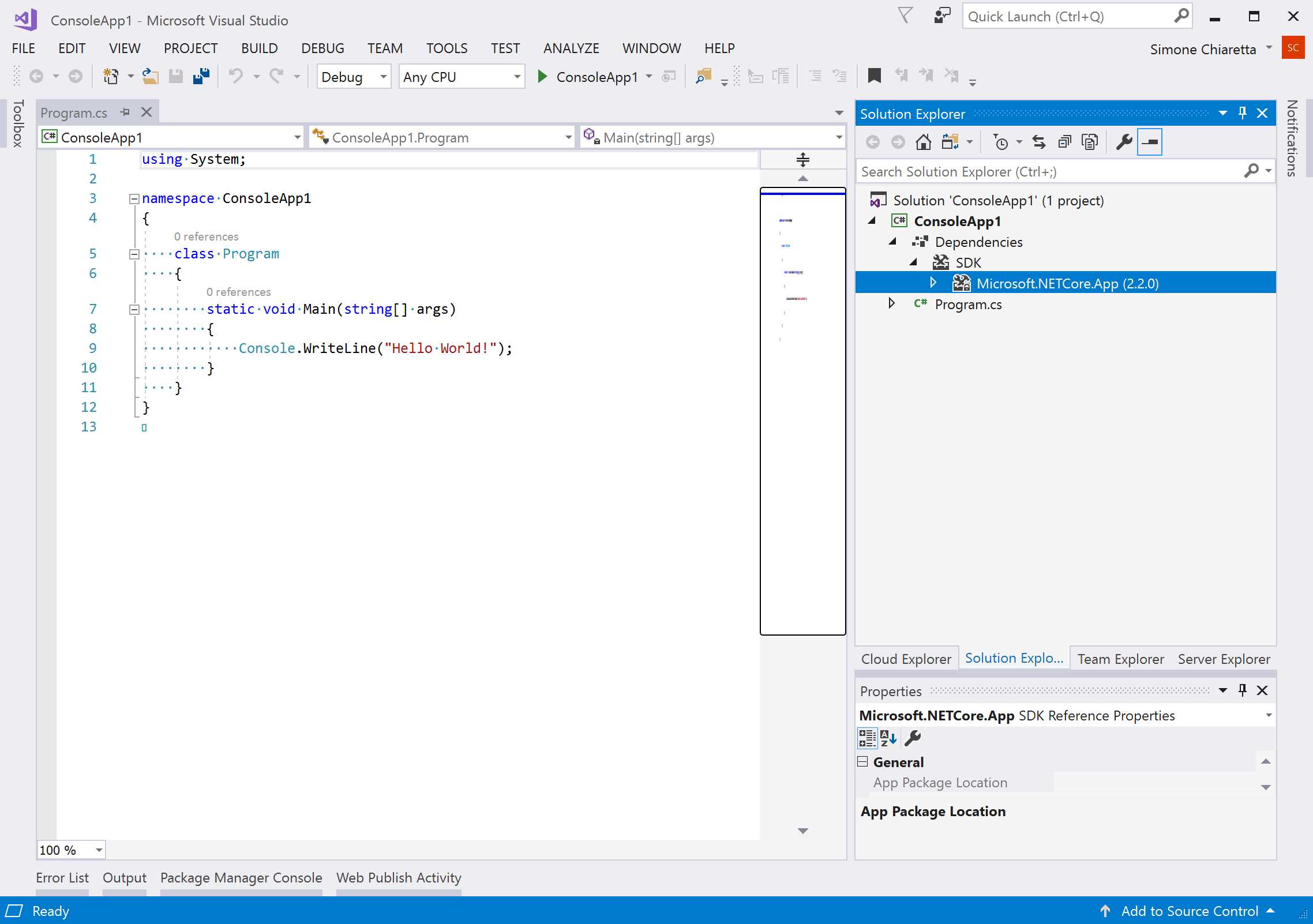 Hello World Application