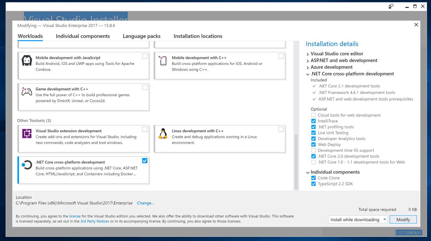 Visual Studio Installer