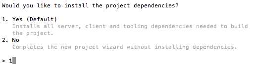 Aurelia CLI–Install project dependencies