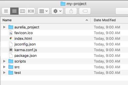 Aurelia CLI–Project creation