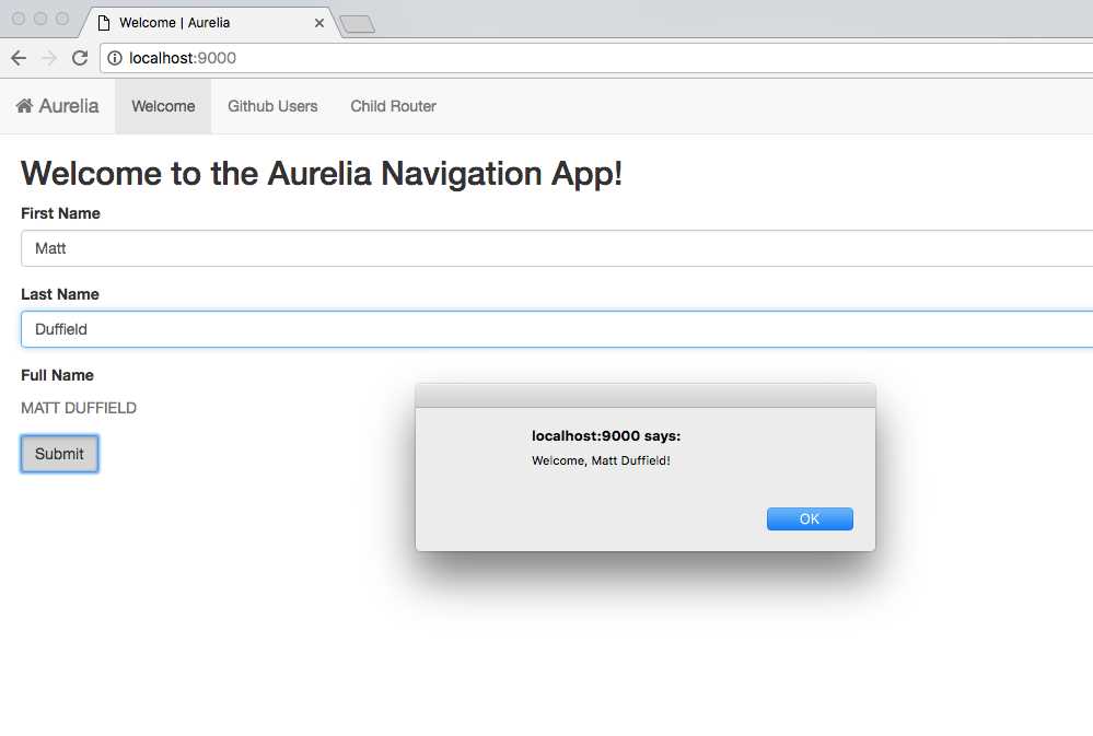 Demonstrating click delegate