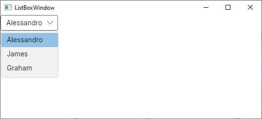 A data-bound ComboBox