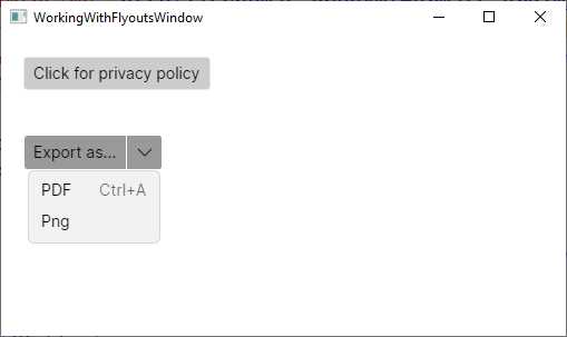 A SplitButton in action