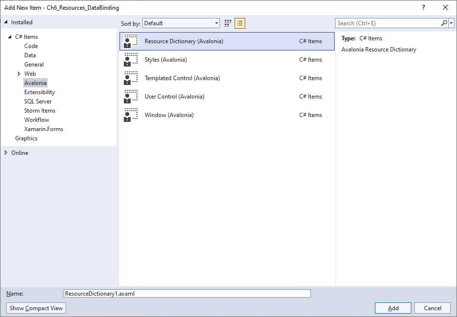 Creating a resource dictionary