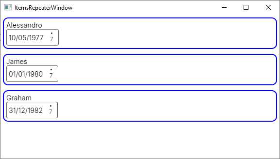 Displaying items with the ItemsRepeater