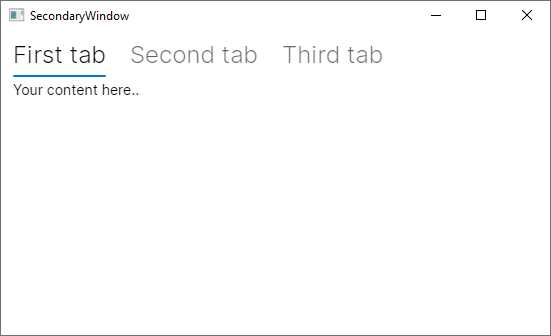 Organizing the UI with tabs