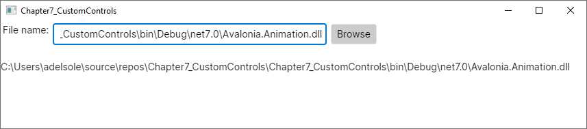 The new user control in action