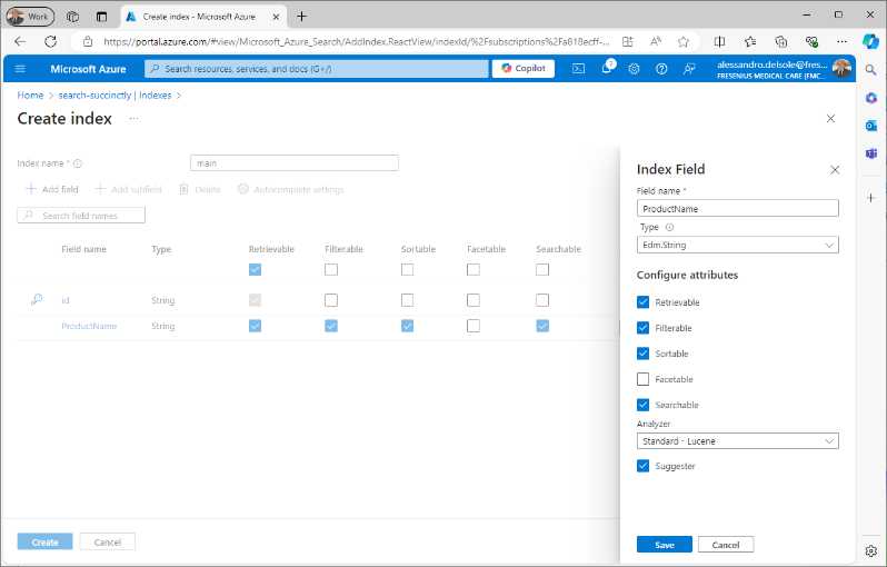Editing an index field