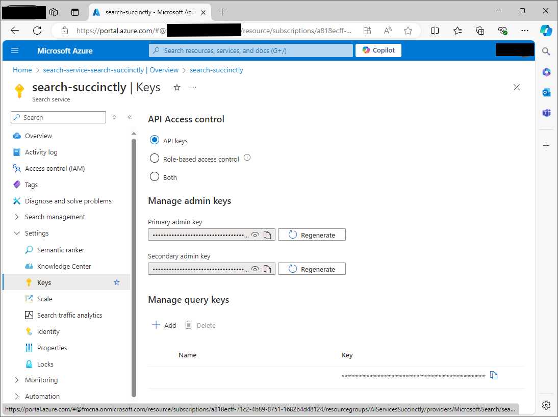 Managing API keys