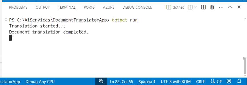 Running the sample application