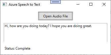 Speech has been converted to text