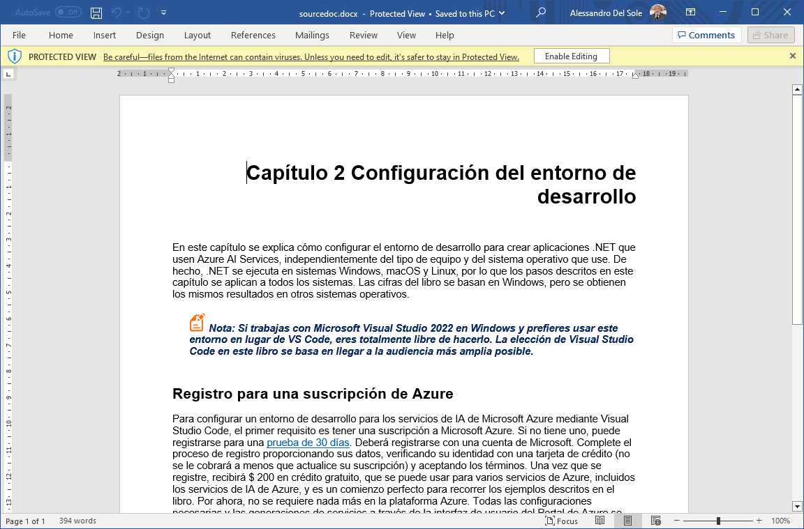 The translated document preserving formatting