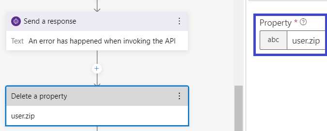 Composer – BeginDialog – Delete a property – Property