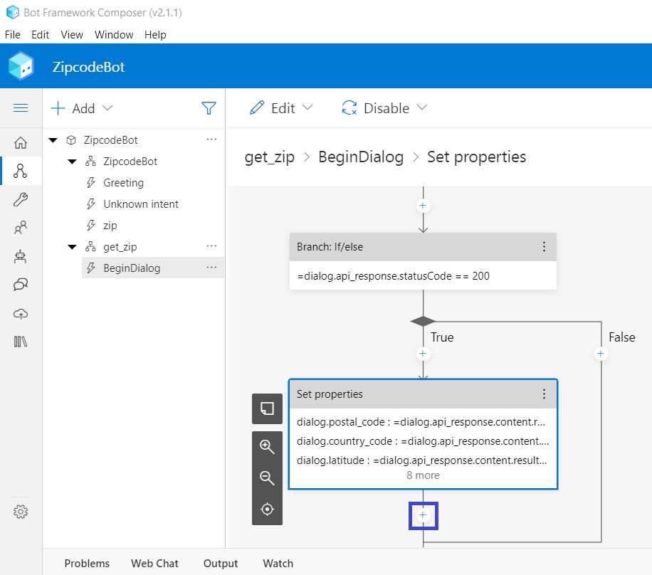 Composer – BeginDialog