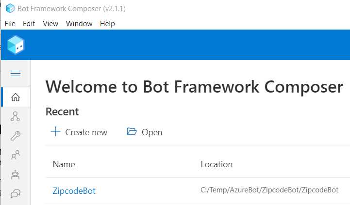 Composer – Welcome Screen