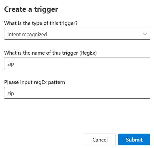 Create a trigger Dialog