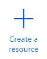 Create a Resource Button—Azure Portal (Main Page)