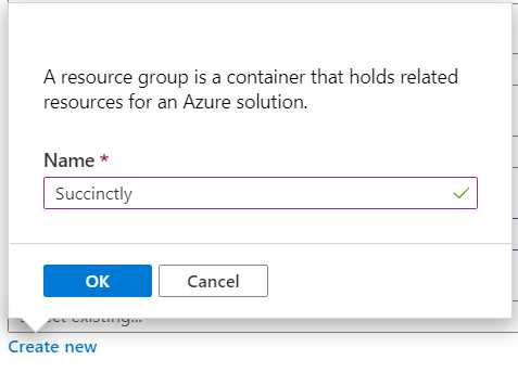 Create New Resource Dialog (Azure Portal)