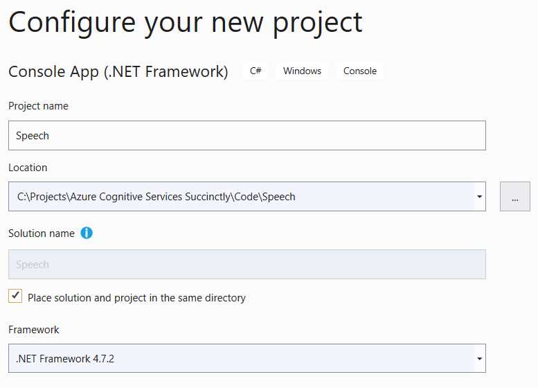 Creating the Speech Project