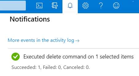 Resource Deleted—Confirmation (Azure Portal)