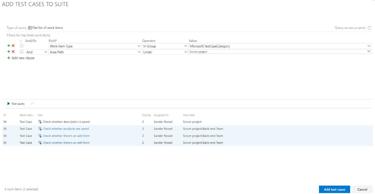 Add test cases to suite
