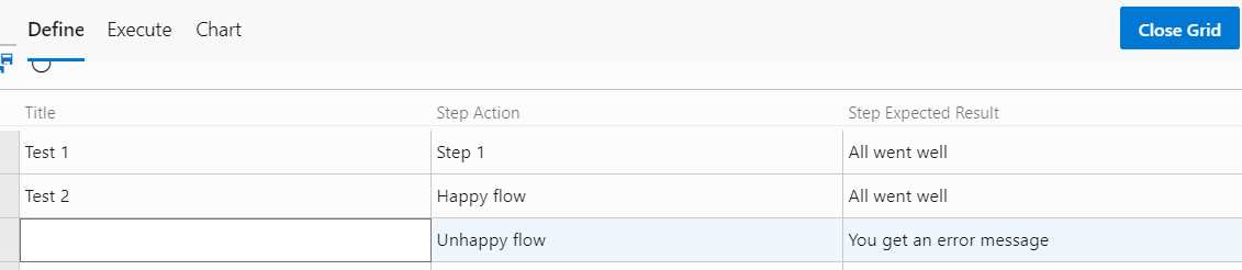 Add test cases using grid