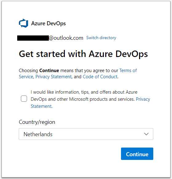 Creating an Azure DevOps Account