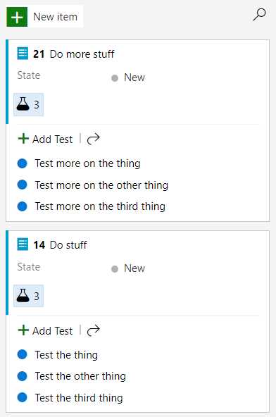 Some tests on a Scrum board
