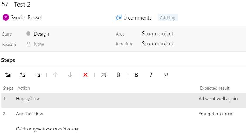 Test task with steps