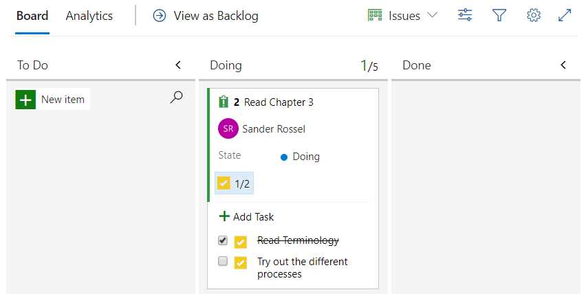 Work Items on a Board