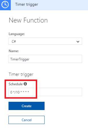 Creating the Timer trigger Function
