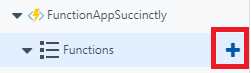 The + Button to Add a New Azure Function