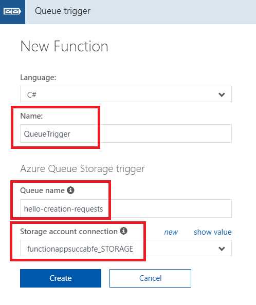 The Queue Trigger Function Details