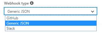 Webhook type Options