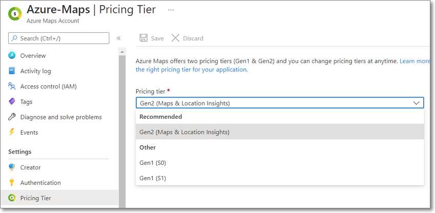 Configuring Pricing Tier