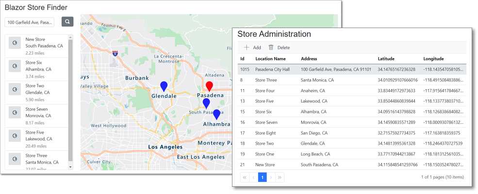 The Store Finder Application in Action